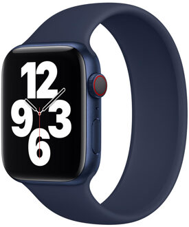 Apple Siliconen solobandje voor de Apple Watch | 38/40/41/42 mm - Maat 9 - Deep Navy Blauw - 42 mm