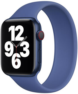 Apple Siliconen solobandje voor de Apple Watch | 44/45/46/49 mm - Maat 11 - Toma Blue Blauw - 49 mm