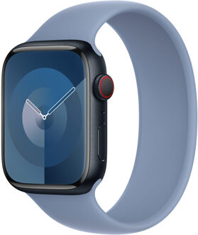 Apple Siliconen solobandje voor de Apple Watch | 44/45/46/49 mm - Maat 6 - Winter Blue Blauw - 49 mm