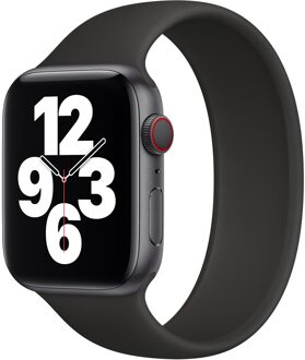 Apple Siliconen solobandje voor de Apple Watch | 44/45/46/49 mm - Maat 6 - Zwart - 49 mm