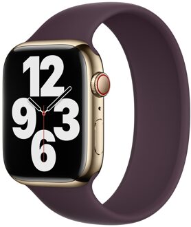 Apple Siliconen solobandje voor de Apple Watch | 44/45/46/49 mm - Maat 8 - Dark Cherry Donkerrood - 49 mm