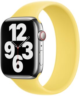 Apple Siliconen solobandje voor de Apple Watch | 44/45/46/49 mm - Maat 8 - Lemon Zest Geel - 49 mm