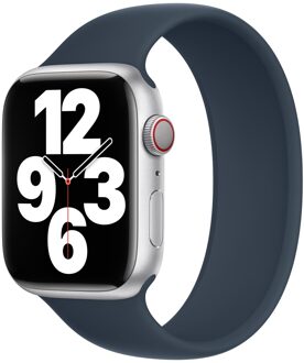 Apple Siliconen solobandje voor de Apple Watch | 44/45/46/49 mm - Maat 8 - Storm Blue Blauw - 49 mm