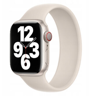 Apple Siliconen solobandje voor de Apple Watch | 44/45/46/49 mm - Maat 9 - Starlight Sterrenlicht - 49 mm