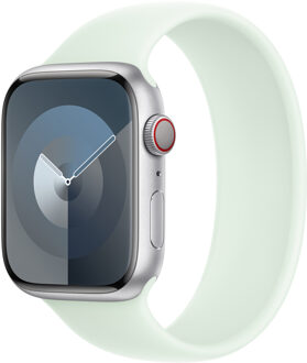 Apple Siliconen solobandje voor de Apple Watch Series 1 - 11 / SE / Ultra (44/45/46/49 mm) - Maat 10 - Soft Mint Mintgroen - 49 mm