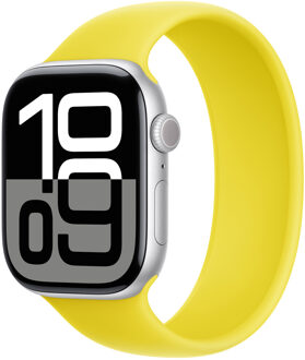 Apple Siliconen solobandje voor de Apple Watch Series 1 - 11 / SE / Ultra (44/45/46/49 mm) - Maat 5 - Star Fruit Geel - 49 mm