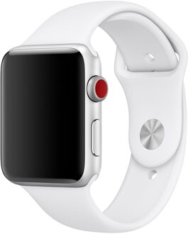 Apple Sport Band voor de Apple Watch | 38/40/41/42 mm - Maat M/L - Wit - 42 mm