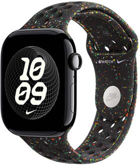 Apple Sport Band voor de Apple Watch Series 1 - 9 / SE (38/40/41 mm) - Maat M/L - Midnight Black Zwart - 41 mm