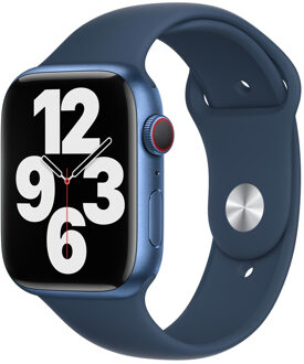 Apple Sport Band voor de Apple Watch Series 1-9 / SE / Ultra (2) - 42/44/45/49 mm - Abyss Blue Blauw - 49 mm