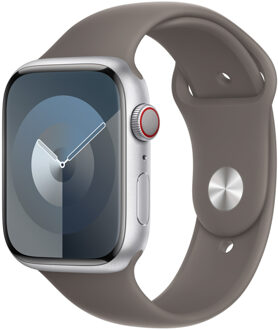 Apple Sport Band voor de Apple Watch Series 1-9 / SE / Ultra (2) - 42/44/45/49 mm - Maat M/L - Clay Donkergrijs - 49 mm