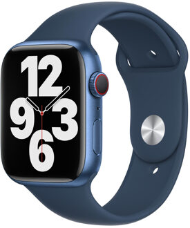 Apple Sport Band voor de Apple Watch Series 1 t/m 10 / SE / Ultra (2) (44/45/46/49 mm) - Abyss Blue Blauw - 49 mm