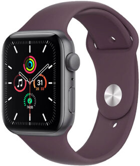 Apple Sport Band voor de Apple Watch Series 1 t/m 10 / SE / Ultra (2) (44/45/46/49 mm) - Dark Cherry Paars - 49 mm
