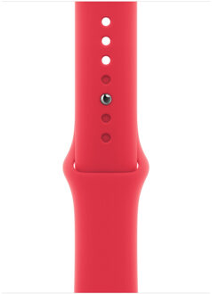Apple Sport Band voor de Apple Watch Series 1 t/m 11 / SE / Ultra (44/45/46/49 mm) - Maat M/L - (Product) Red Rood - 49 mm