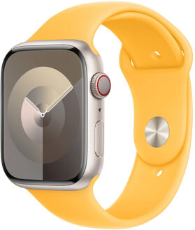 Apple Sport Band voor de Apple Watch Series 1 t/m 11 / SE / Ultra (44/45/46/49 mm) - Maat S/M - Sunshine Geel - 49 mm