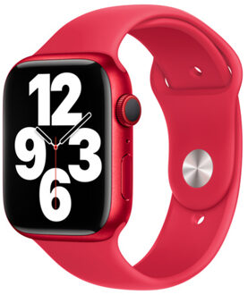 Apple Sport Band voor de Apple Watch Series 1 t/m 11 / SE / Ultra (44/45/46/49 mm) - Red Rood - 49 mm