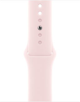 Apple Sport Band voor de Apple Watch Series 1 t/m 9 / SE (38/40/41 mm) | Series 10 / 11 (42 mm) - Maat M/L - Light Pink Roze - 41 mm