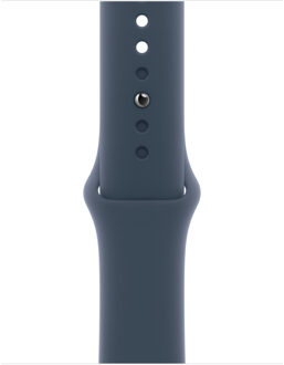 Apple Sport Band voor de Apple Watch Series 1 t/m 9 / SE (38/40/41 mm) | Series 10 / 11 (42 mm) - Maat S/M - Storm Blue Blauw - 41 mm