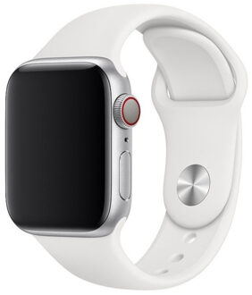 Apple Sport Band voor de Apple Watch Series 1 t/m 9 / SE (38/40/41 mm) | Series 10 / 11 (42 mm) - Maat S/M - White Wit - 41 mm