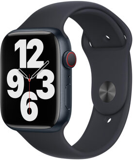 Apple Sport Band voor de Apple Watch Series 1 t/m 9 / SE (38/40/41 mm) | Series 10 (42 mm) - Maat M/L - Midnight Donkerblauw - 41 mm