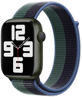 Apple Sport Loop band voor de Apple Watch | 44/45/46/49 mm - Midnight Green Blauw - 49 mm