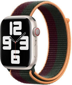 Apple Sport Loop Band voor de Apple Watch Series 1-9 / SE - 38/40/41 mm - Dark Cherry/Forest Green Paars - 41 mm