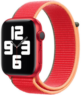 Apple Sport Loop Band voor de Apple Watch Series 1 t/m 10 / SE / Ultra (2) (44/45/46/49 mm) - Red Rood - 49 mm