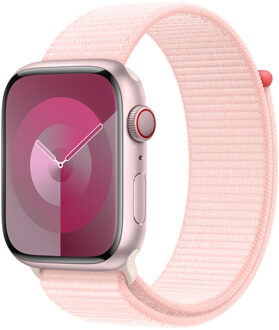 Apple Sport Loop band voor de Apple Watch Series 1 t/m 11 / SE / Ultra (44/45/46/49 mm) - Light Pink Roze - 49 mm