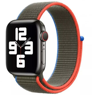 Apple Sport Loop Band voor de Apple Watch Series 1 t/m 9 / SE (38/40/41 mm) | Series 10 (42 mm) - Olive Donkergroen - 41 mm