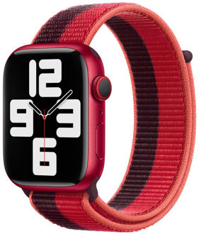 Apple Sport Loop Band voor de Apple Watch Series 1 t/m 9 / SE (38/40/41 mm) | Series 10 (42 mm) - (Product) Red Rood - 41 mm