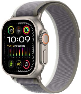Apple Trail Loop Band voor de Apple Watch | 44/45/46/49 mm - Maat S/M - Green & Gray Meerkleurig - 49 mm