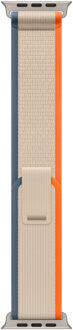 Apple Trail Loop Band voor de Apple Watch Series 1 t/m 11 / SE / Ultra (44/45/46/49 mm) - Maat M/L - Orange & Beige Meerkleurig - 49 mm