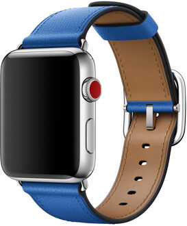 Apple Watch 38mm Klassiek Lederen Polsband Electric Blauw