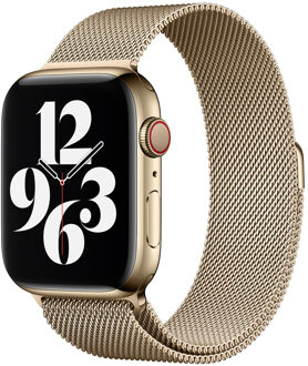 Apple Watch 42/44/45 mm Polsband Milanees Goud