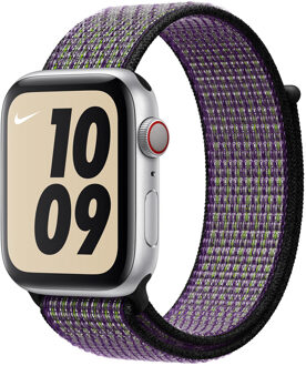 Apple Watch 42/44 mm Nylon Sport Loop Nike Horlogeband Desert Sand/Volt