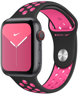 Apple Watch 42/44 mm Siliconen Horlogeband Nike Sport Zwart/Pink Blast