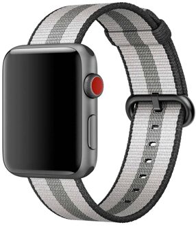 Apple Watch 42mm Nylon Woven Horlogeband Zwart