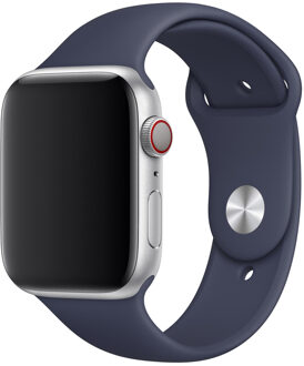 Apple Watch 44 mm Siliconen Horlogeband Sport Middernachtblauw