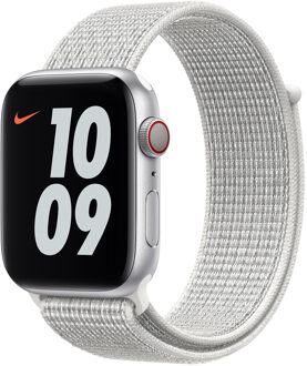 Apple Watch 44mm Nylon Sport Loop Nike Horlogeband Summit White