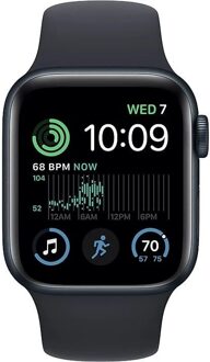 Apple Watch SE (2022) 40mm Midnight Aluminium Sportband M/L Smartwatch