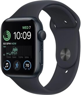 Apple Watch SE (2022) 44mm Midnight Aluminium Sportband M/L Smartwatch