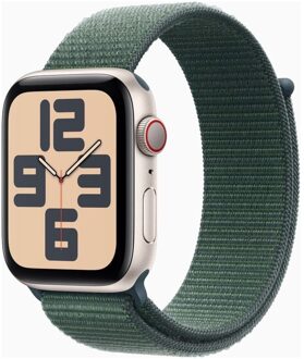 Apple Watch SE GPS + Cellular 40mm Aluminium Case met Lake Green Sport Loop Smartwatch Grijs