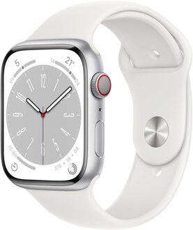 Apple Watch Series 8 - 4G - 45mm - Zilver Aluminium