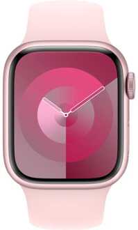 Apple Watch Series 9 41mm Roze Aluminium Sportband M/L Smartwatch Roze