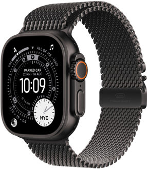 Apple Watch Ultra 3 GPS + Cellular 49mm met Milanese Loop - Large Smartwatch Zwart