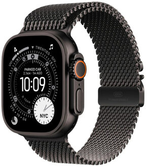 Apple Watch Ultra 3 GPS + Cellular 49mm met Milanese Loop - Medium Smartwatch Zwart