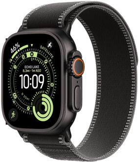 Apple Watch Ultra 3 GPS + Cellular 49mm met Trail Loop - S/M Smartwatch Zwart