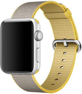 Apple Woven Nylon Apple Watch 38mm / 40mm / 41mm Yellow / Light Gray Geel
