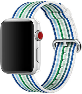 Apple Woven Nylon Apple Watch 42mm / 44mm / 45mm / 49mm Blue Stripe Blauw