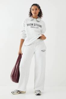 Applique Jogger Met Rechte Pijpen, Ash Grey - L