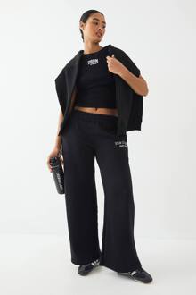 Applique Jogger Met Rechte Pijpen, Black - XL